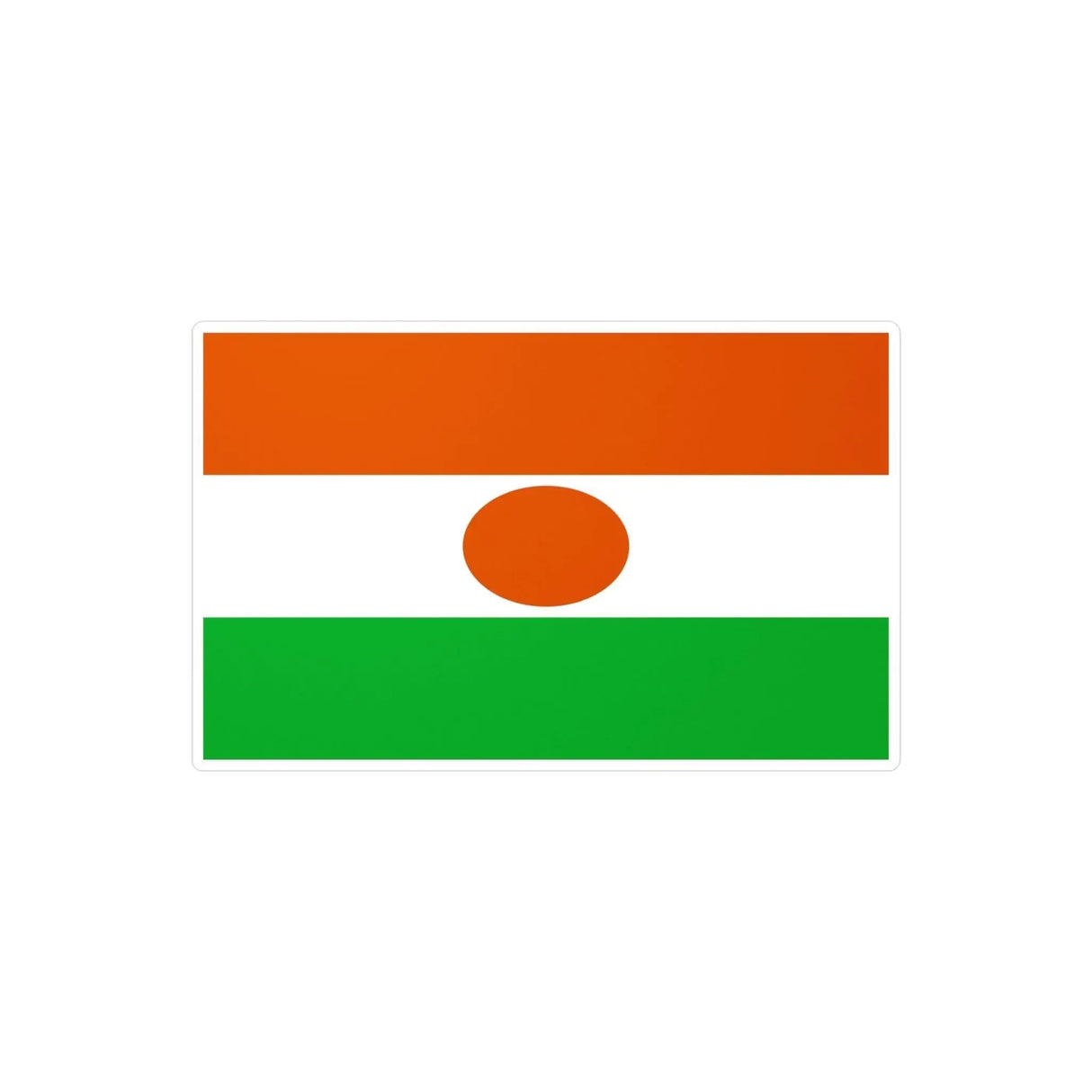 Autocollant drapeau niger rectangle en pvc résistant