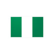 Autocollant drapeau nigeria rectangle en pvc résistant