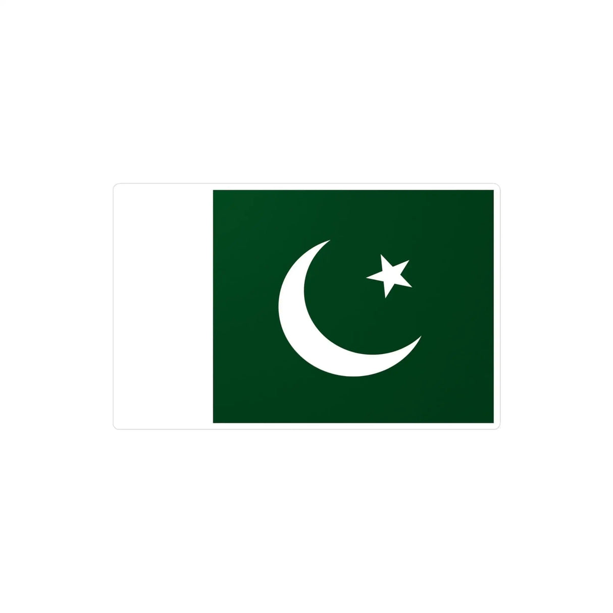 Autocollant drapeau pakistan rectangle pvc résistant