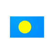 Autocollant drapeau palaos pvc forme rectangle résistant