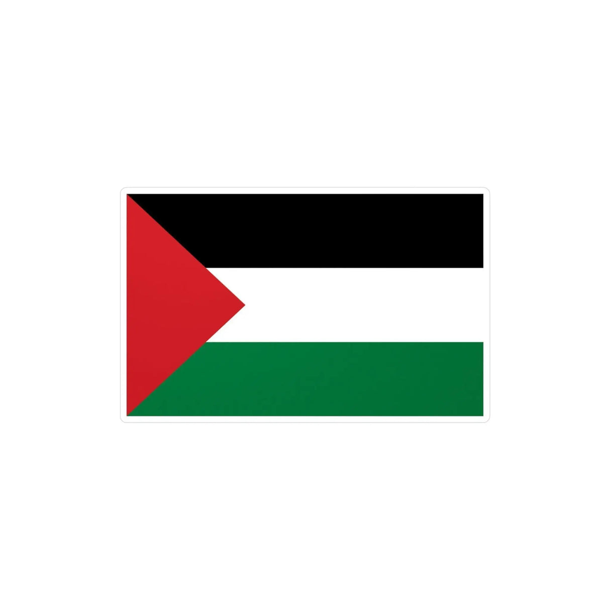 Autocollant drapeau palestine rectangle en pvc résistant