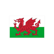 Autocollant drapeau pays de galles rectangle pvc résistant