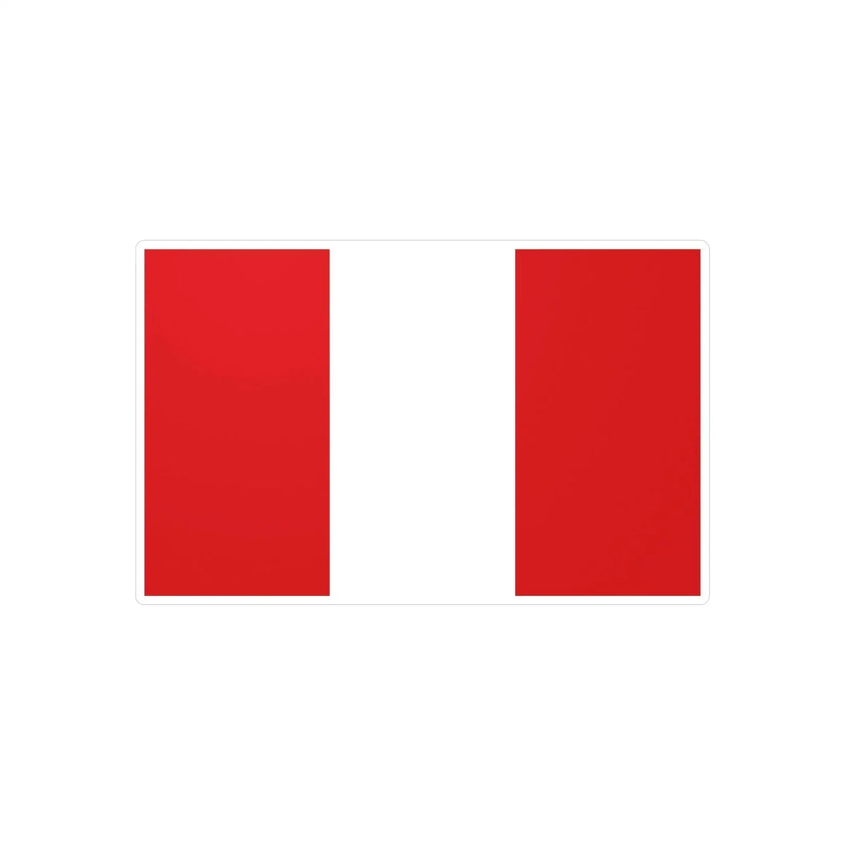 Autocollant drapeau pérou rectangle pvc résistant