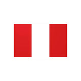 Autocollant drapeau pérou rectangle pvc résistant