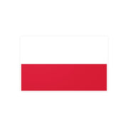 Autocollant drapeau pologne rectangle en pvc résistant