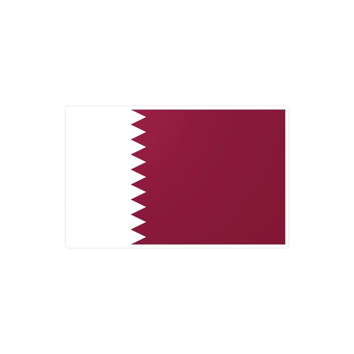 Qatar flag sticker rectangular shape resistant PVC – Pixelforma