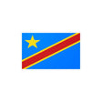 Autocollant drapeau république démocratique du congo rectangle