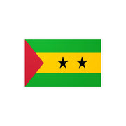 Autocollant drapeau sao tomé-et-principe rectangulaire pvc