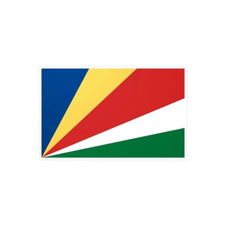 Autocollant drapeau seychelles rectangle pvc résistant
