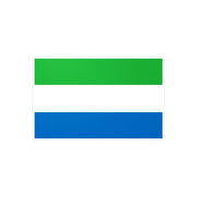 Autocollant drapeau sierra leone rectangle pvc résistant