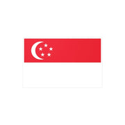 Autocollant drapeau singapour rectangle pvc résistant