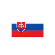 Autocollant drapeau slovaquie rectangle pvc résistant