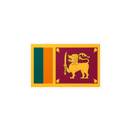 Autocollant drapeau sri lanka en plusieurs tailles - pixelforma