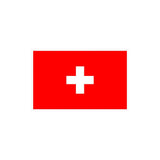 Autocollant drapeau suisse pvc forme rectangle résistant