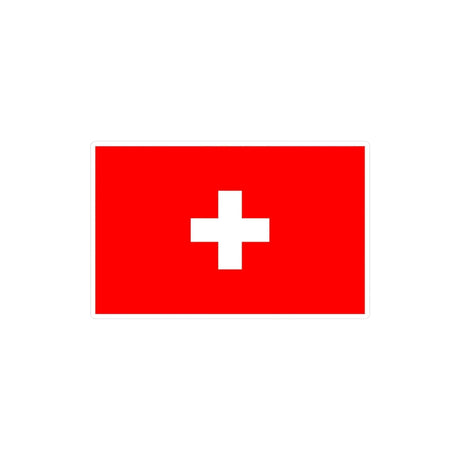 Autocollant drapeau suisse pvc forme rectangle résistant