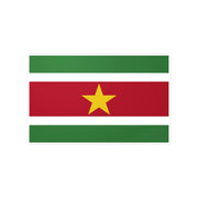 Autocollant drapeau suriname rectangle pvc résistant