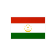 Autocollant drapeau tadjikistan rectangle pvc résistant