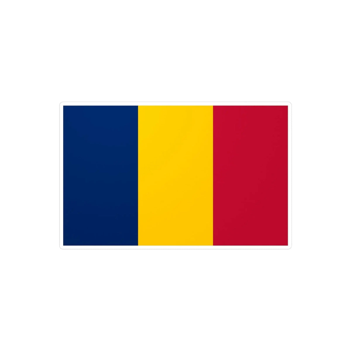 Chad flag sticker rectangular PVC resistant – Pixelforma