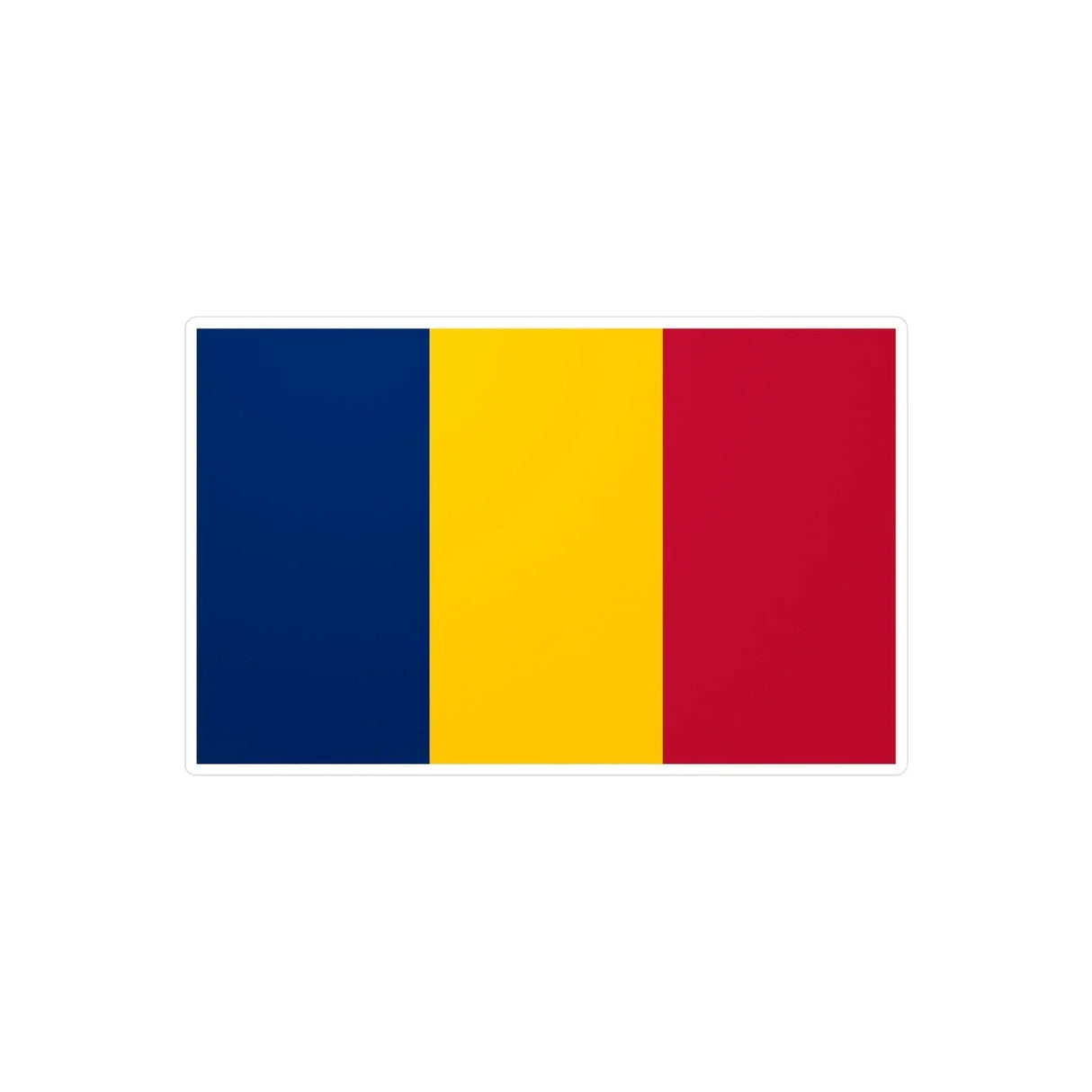Autocollant drapeau tchad rectangle pvc résistant