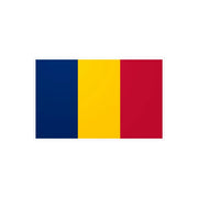 Autocollant drapeau tchad rectangle pvc résistant