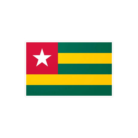 Autocollant drapeau togo rectangle en pvc résistant