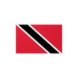 Autocollant drapeau trinité-et-tobago pvc forme rectangle
