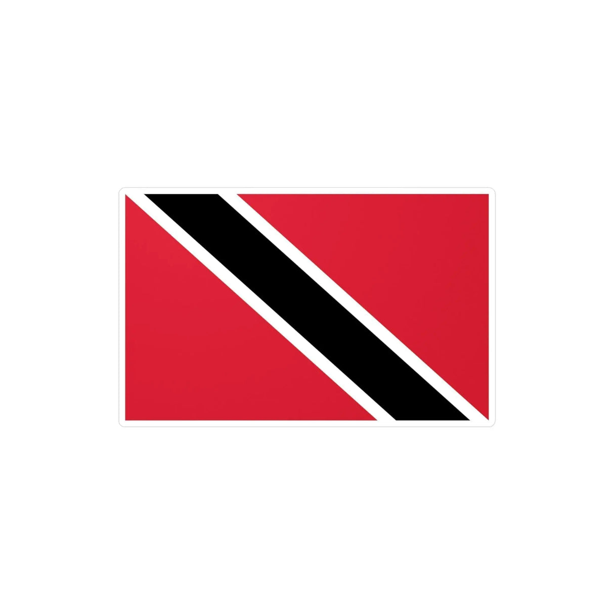 Autocollant drapeau trinité-et-tobago pvc forme rectangle