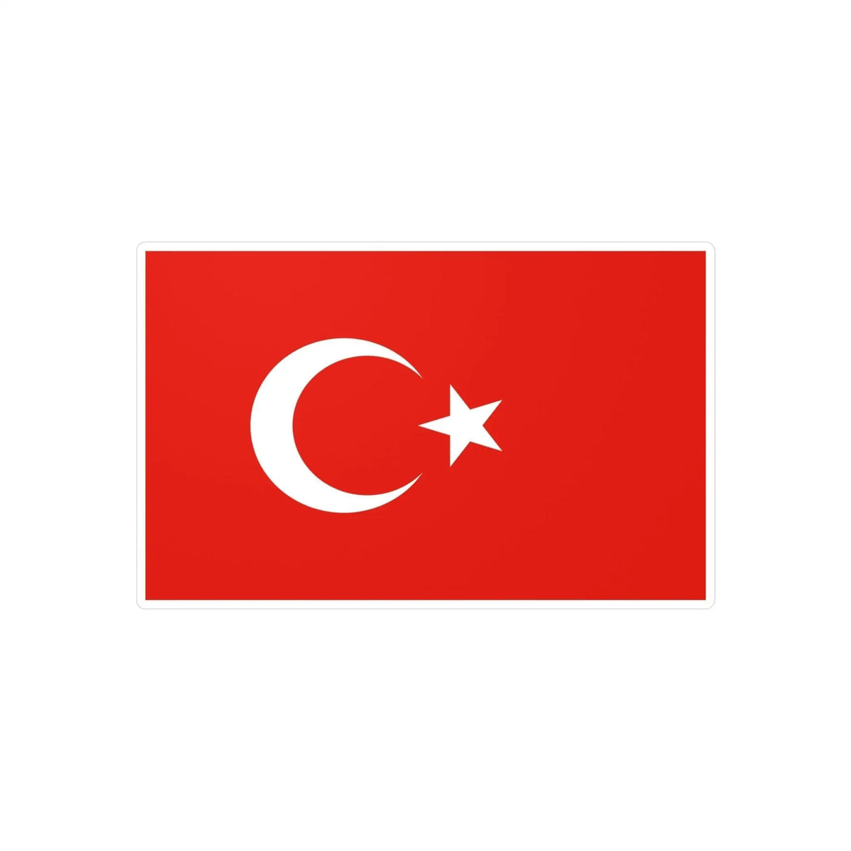 Autocollant drapeau turquie rectangle pvc résistant