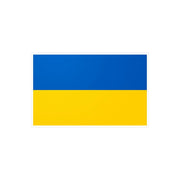 Autocollant drapeau ukraine rectangle pvc résistant