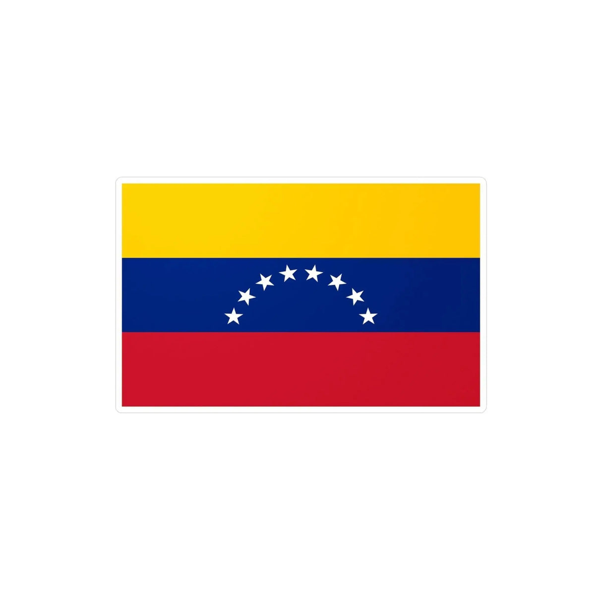 Autocollant drapeau venezuela rectangulaire en pvc résistant