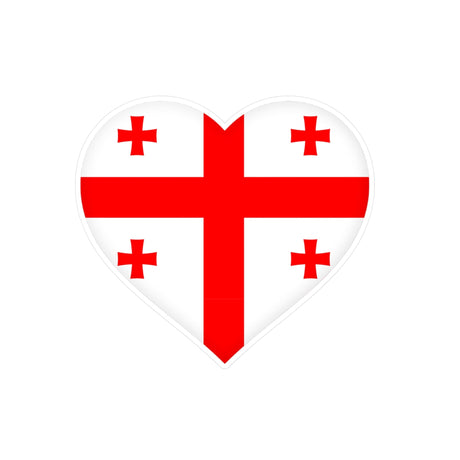 Georgia Flag Heart Sticker in Multiple Sizes - Pixelforma