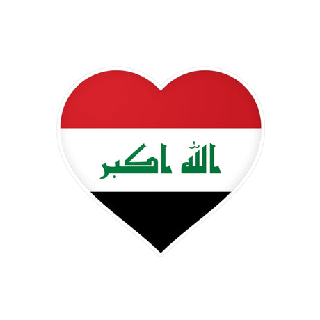 Autocollant en coeur Drapeau de l'Irak en plusieurs tailles - Pixelforma