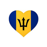 Barbados Flag Heart Sticker in Multiple Sizes - Pixelforma