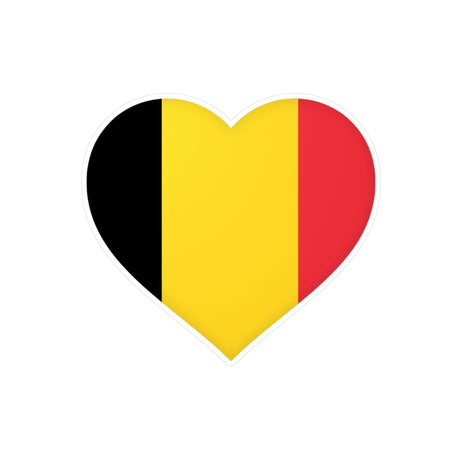 Flag of Belgium Heart Sticker in Several Sizes - Pixelforma