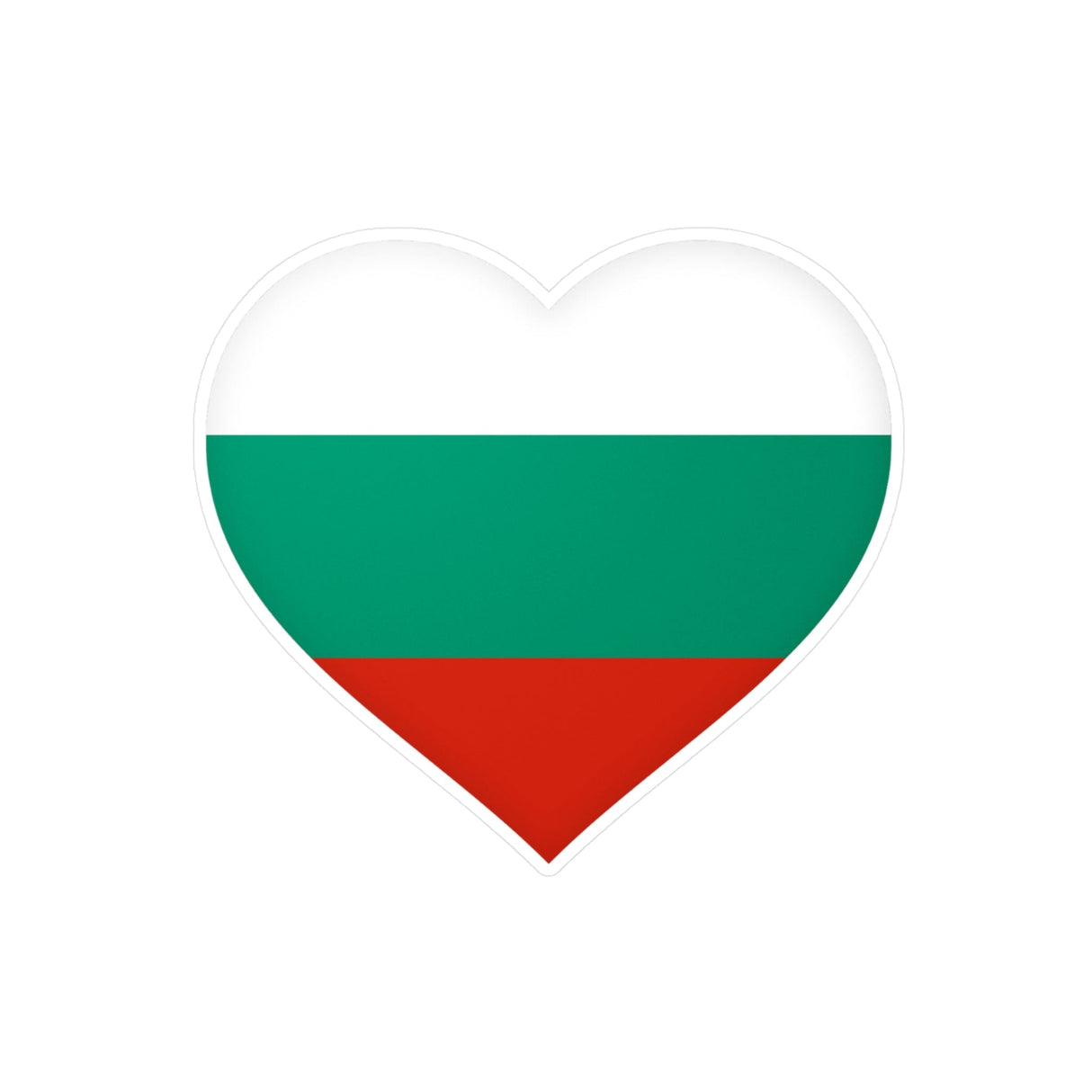 Bulgaria Flag Heart Sticker in Multiple Sizes - Pixelforma