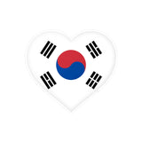 South Korea Flag Heart Sticker in Multiple Sizes - Pixelforma