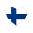 Flag of Finland Heart Sticker in Multiple Sizes - Pixelforma