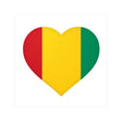 Guinea Flag Heart Sticker in Multiple Sizes - Pixelforma