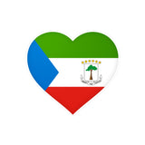 Equatorial Guinea Flag Heart Sticker in Multiple Sizes - Pixelforma