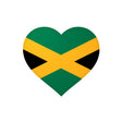 Jamaica Flag Heart Sticker in Multiple Sizes - Pixelforma