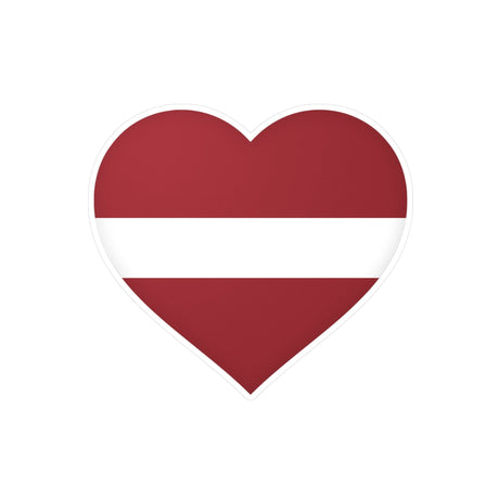 Latvian Flag Heart Sticker in Various Sizes - Pixelforma