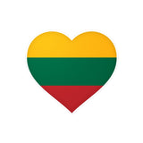 Flag of Lithuania Heart Sticker in Various Sizes - Pixelforma