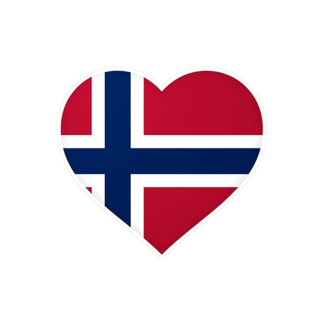Norwegian Flag Heart Sticker in Multiple Sizes - Pixelforma