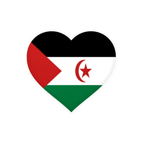 Heart Sticker Flag of the Sahrawi Arab Democratic Republic in several sizes - Pixelforma
