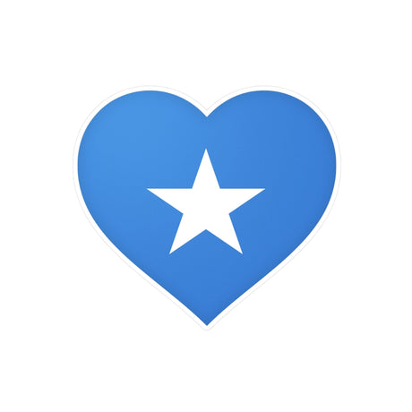 Somalia Flag Heart Sticker in Multiple Sizes - Pixelforma