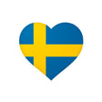 Sweden Flag Heart Sticker in Multiple Sizes - Pixelforma