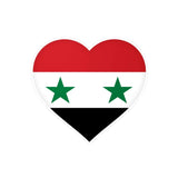 Autocollant en coeur Drapeau de la Syrie en plusieurs tailles - Pixelforma 