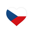 Flag of Czechia Heart Sticker in Multiple Sizes - Pixelforma
