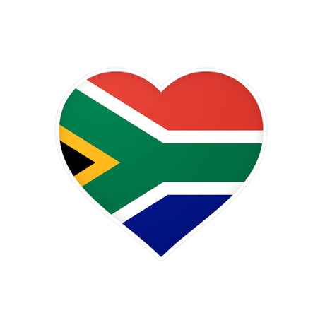 South Africa Flag Heart Sticker in Multiple Sizes - Pixelforma