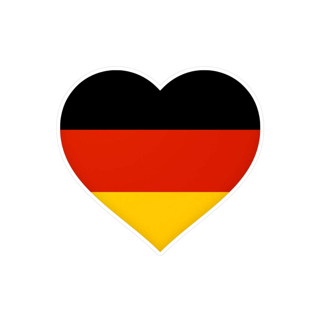 Flag of Germany Heart Sticker in Multiple Sizes - Pixelforma